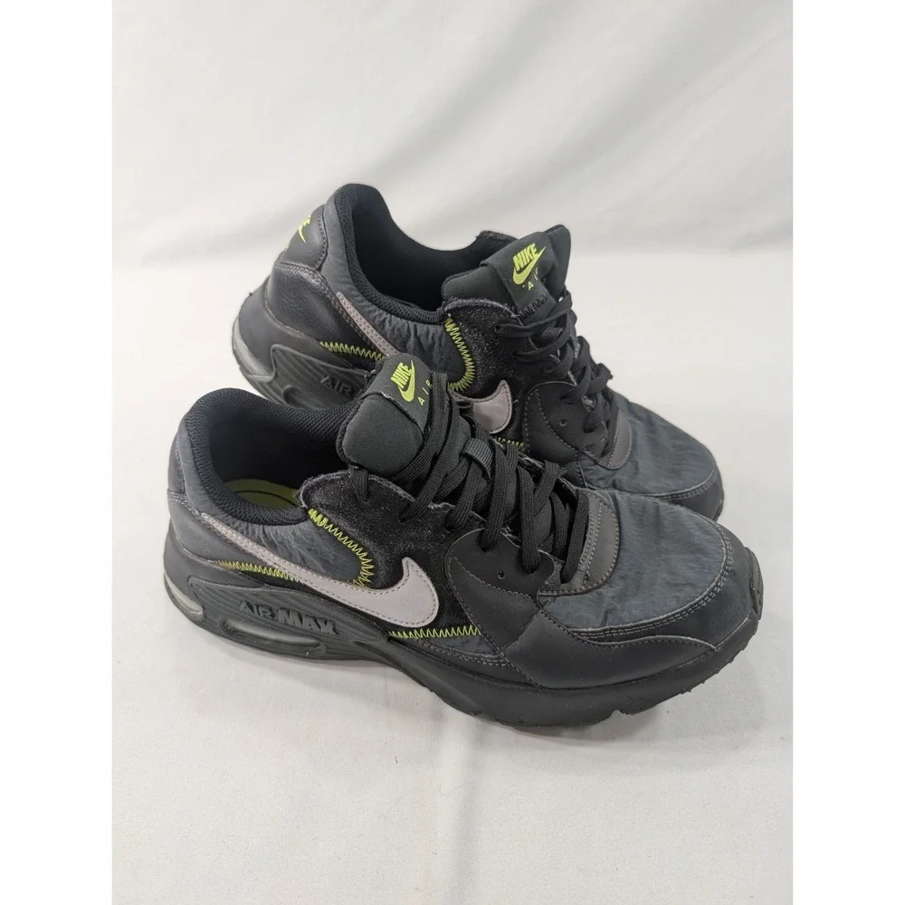 Nike Men's Air Max Excee CD4165-010 Running Black Green Shoes Sneakers Size 9